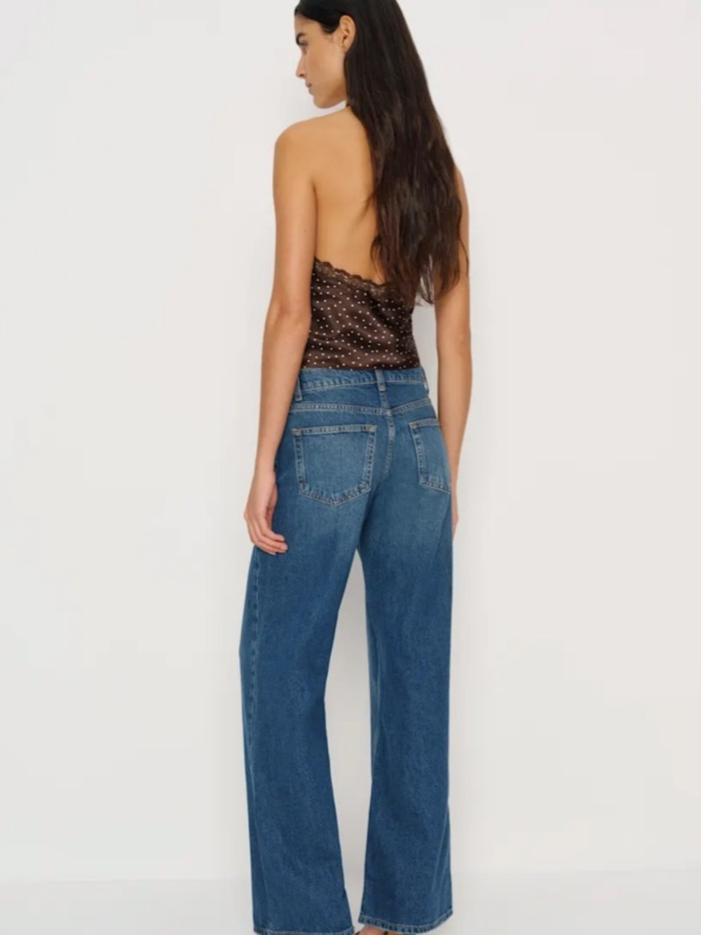 Reformation Monica Silk Top in Colette Dot - Picture 2 of 5